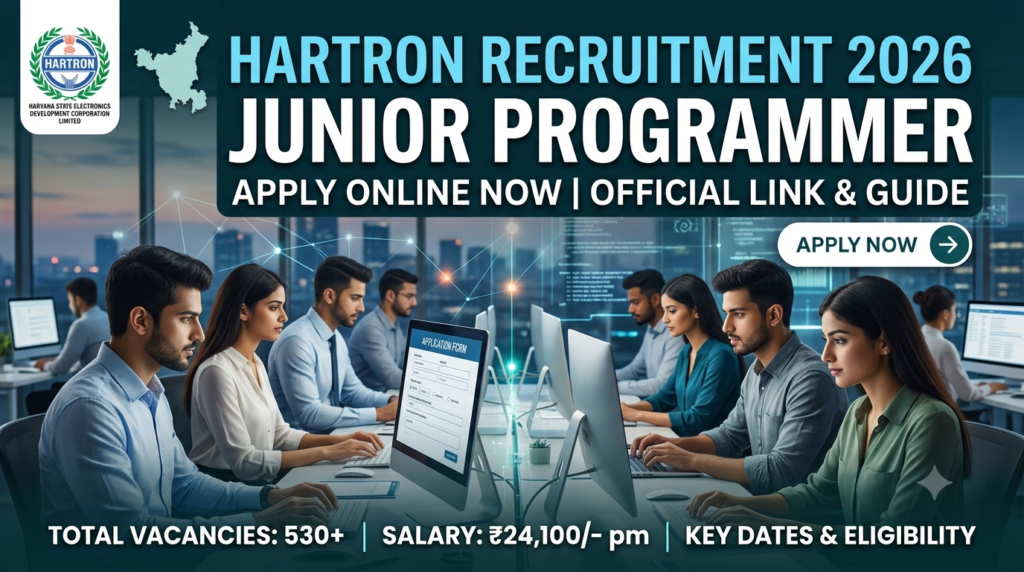 Hartron junior programmer recruitment 2026 apply online link