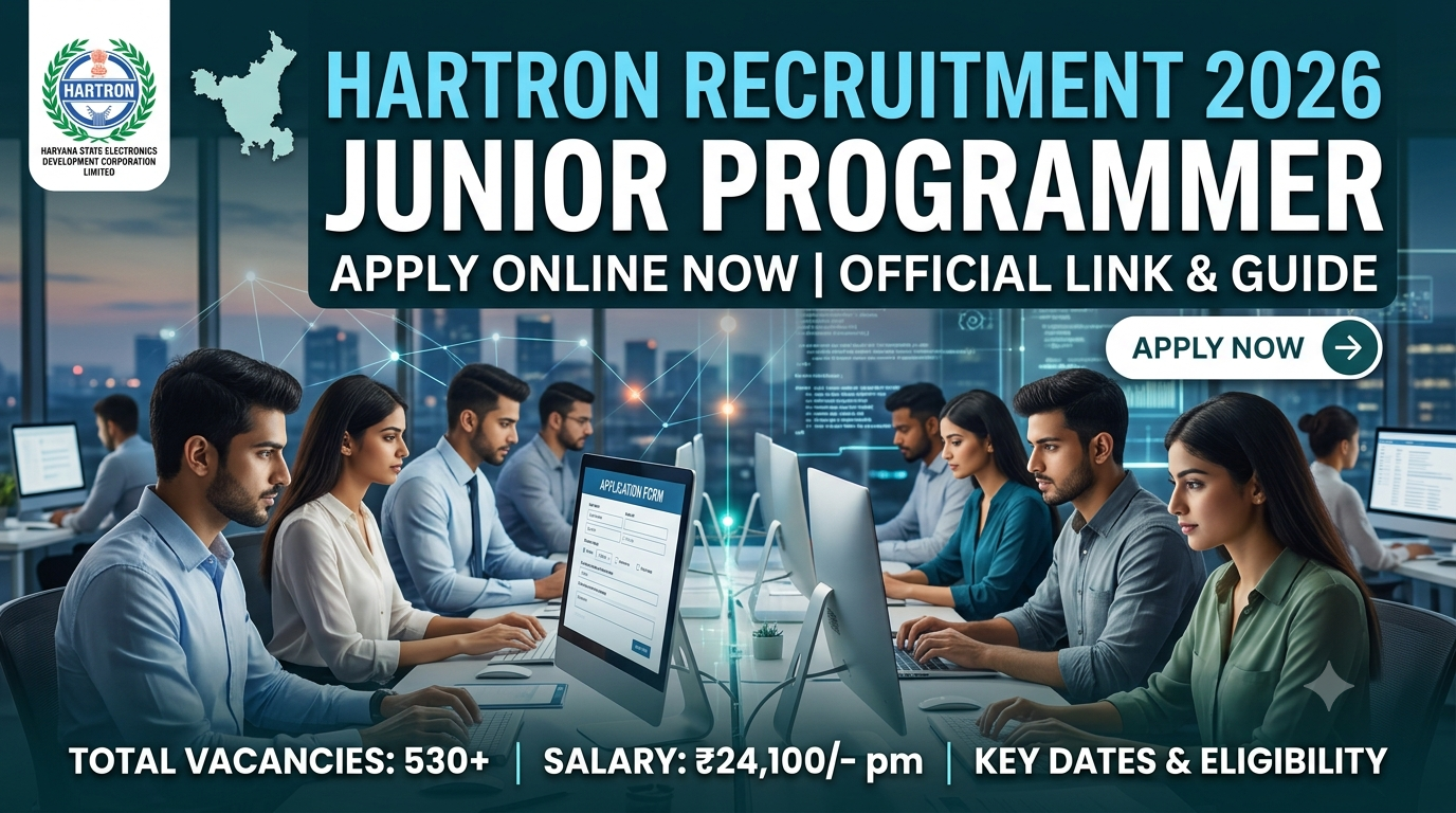 Hartron junior programmer recruitment 2026 apply online link